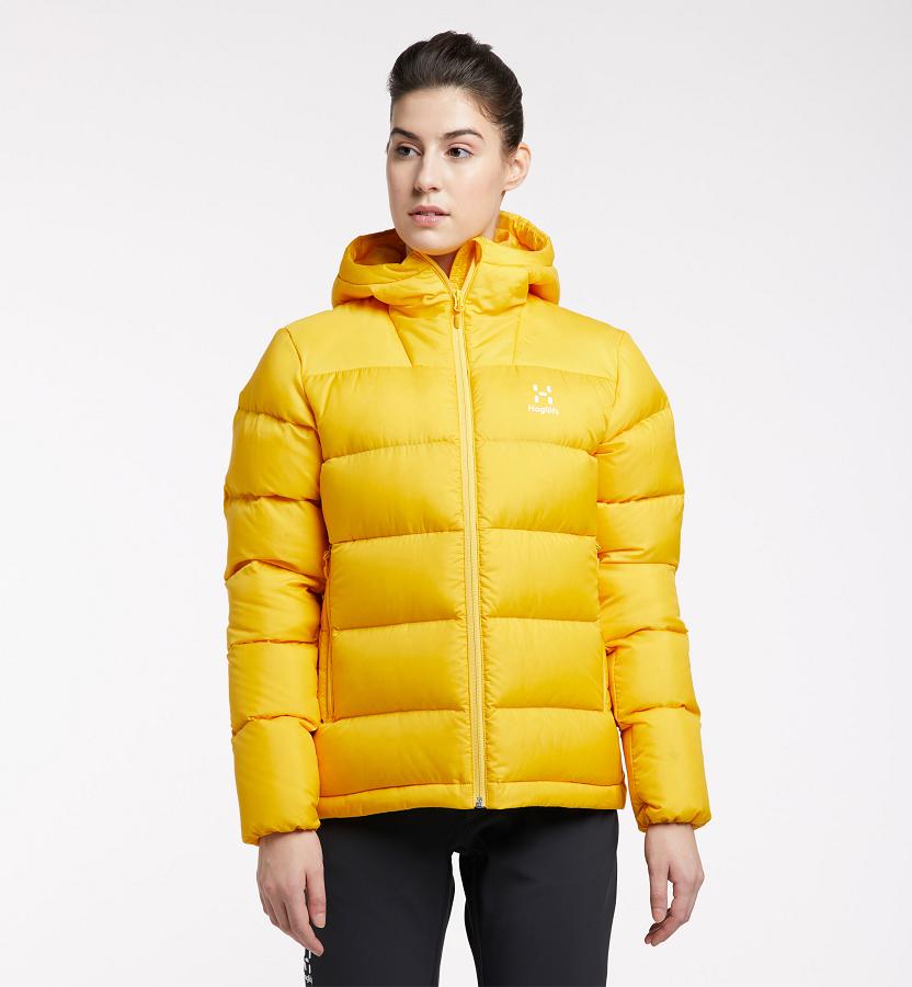 Haglöfs Womens Bield Down Jacket Yellow New Zealand 32097PYDT